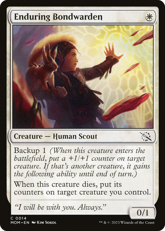 Enduring Bondwarden (MOM-014) - March of the Machine Foil
