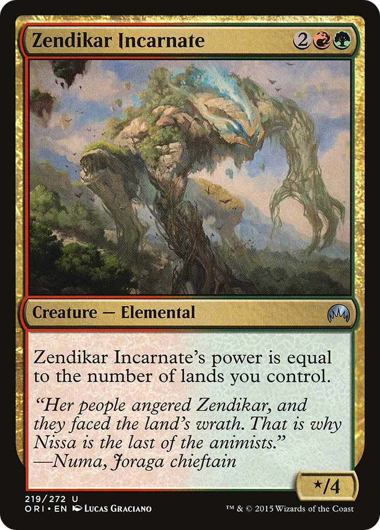 Zendikar Incarnate (ORI-219) - Magic Origins Foil