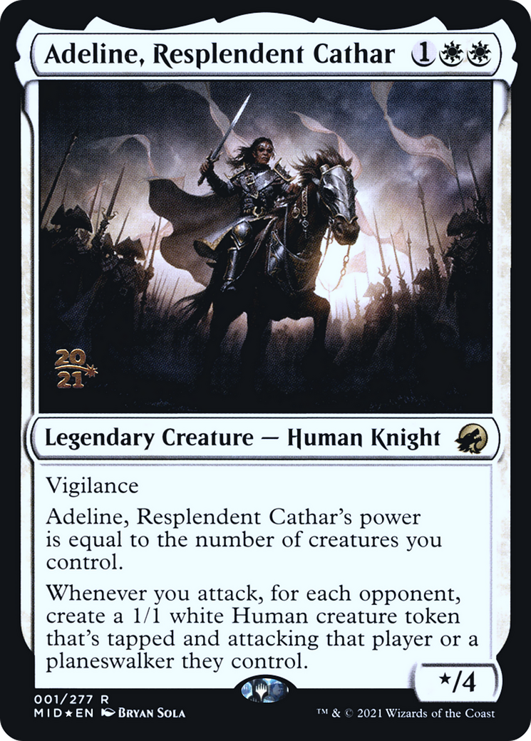 Adeline, Resplendent Cathar (PRE-01S) - Innistrad: Midnight Hunt Promos Foil