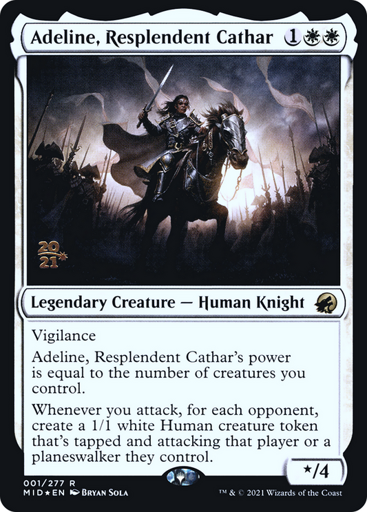 Adeline, Resplendent Cathar (PRE-01S) - Innistrad: Midnight Hunt Promos Foil