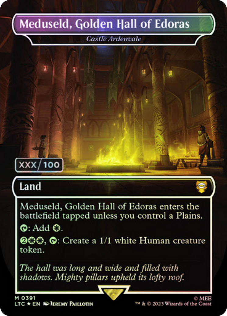 Castle Ardenvale (LTC-391Z) - Tales of Middle-earth Commander / Meduseld, Golden Hall of Edoras (Borderless) Foil