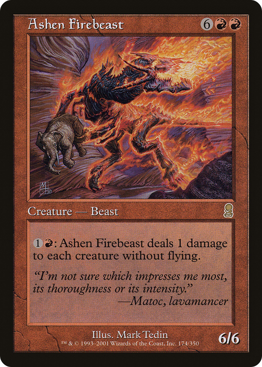 Ashen Firebeast (ODY-174) - Odyssey Foil