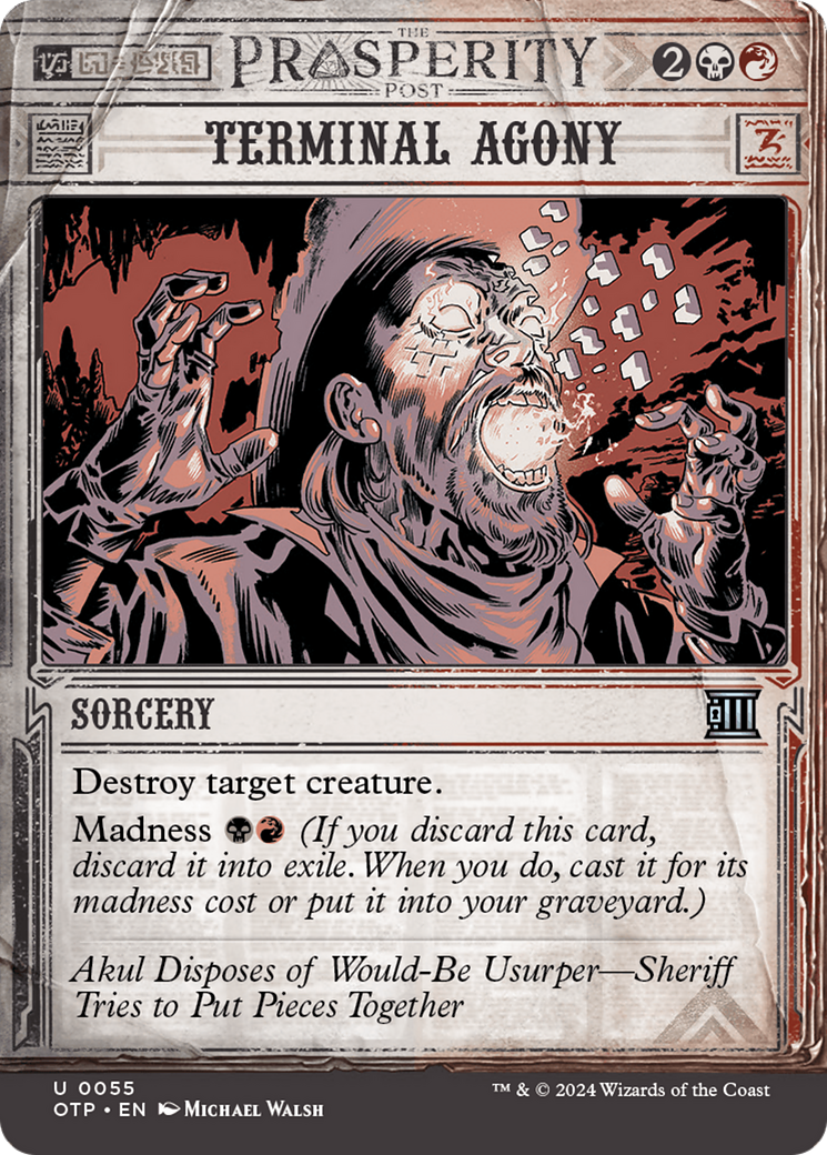 Terminal Agony (OTP-055) - Breaking News: (Showcase) (Borderless) Foil