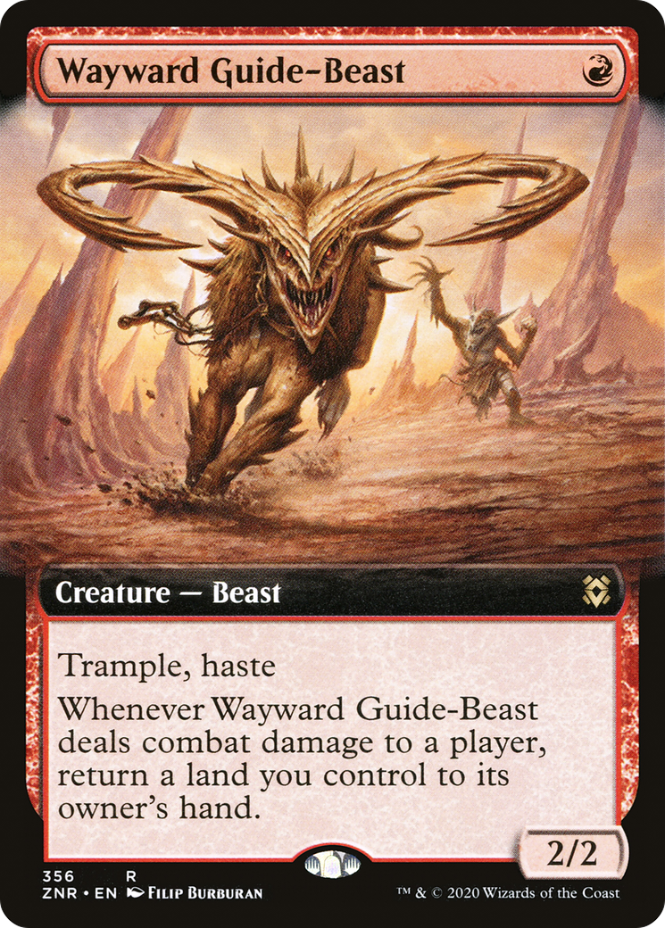 Wayward Guide-Beast (ZNR-356) - Zendikar Rising: (Extended Art)