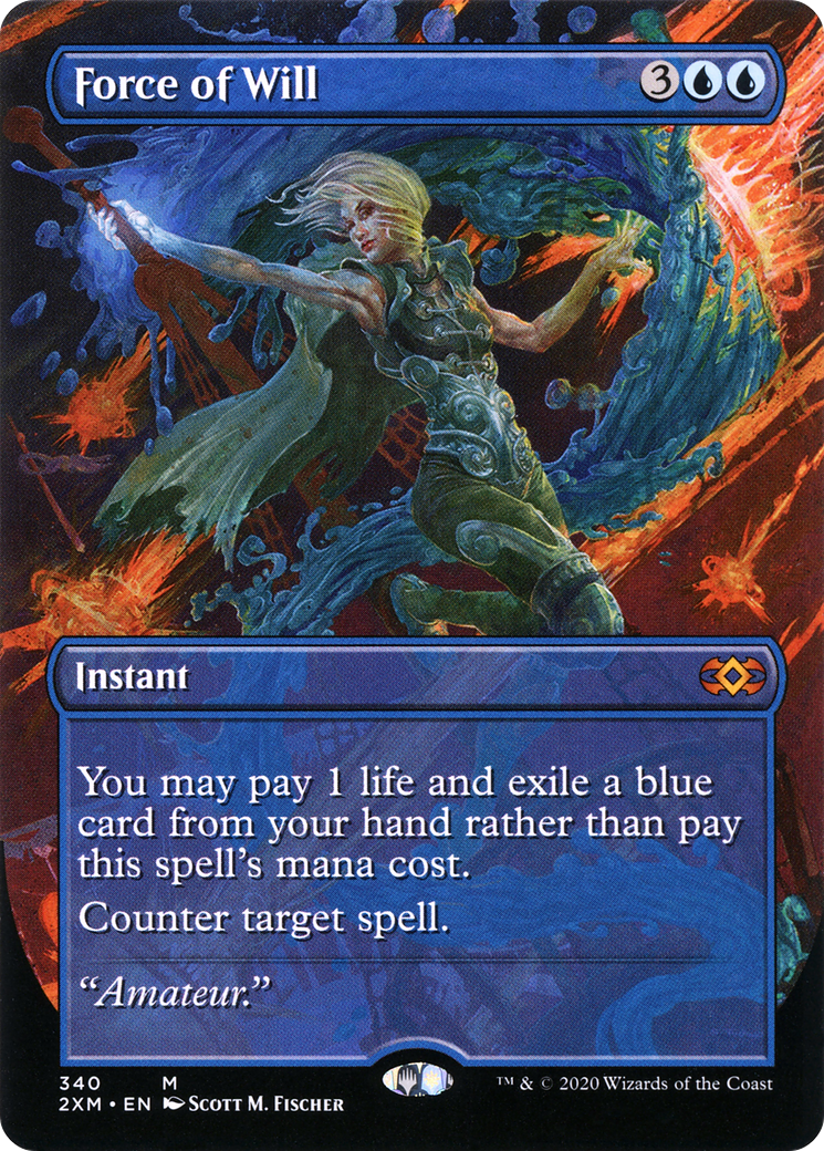 Force of Will  (Borderless)(2XM-340) - Double Masters Foil