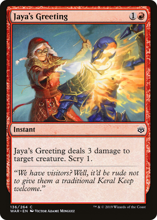 Jaya's Greeting (WAR-136) - War of the Spark