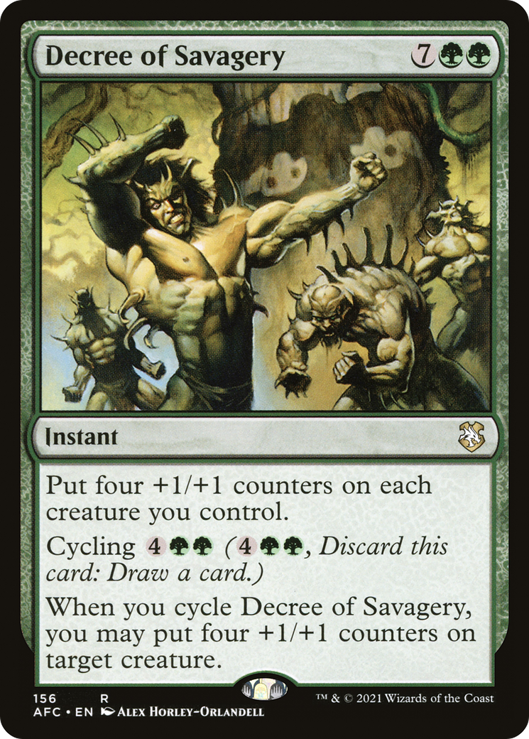 Decree of Savagery (AFC-156) - Forgotten Realms Commander