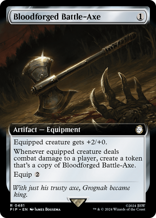 Bloodforged Battle-Axe (Extended Art) (PIP-481) - Fallout: (Extended Art) Foil