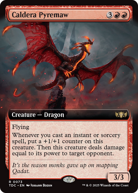 Caldera Pyremaw (TDC-073) - Commander: Tarkir: Dragonstorm: (Extended Art)