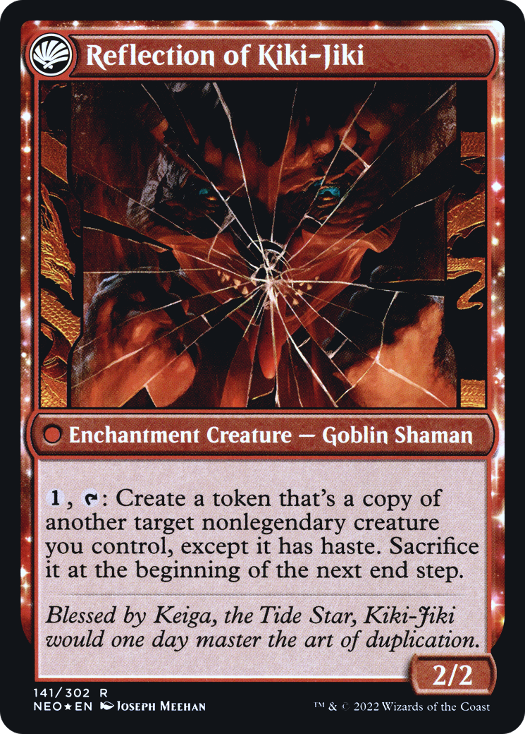 Fable of the Mirror-Breaker // Reflection of Kiki-Jiki (PNEO-141S) - Kamigawa: Neon Dynasty Promos: (fandfc) Foil