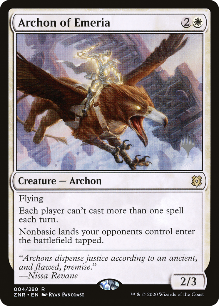 Archon of Emeria (PPZNR-04P) - Zendikar Rising Promos (Promo Pack) Foil