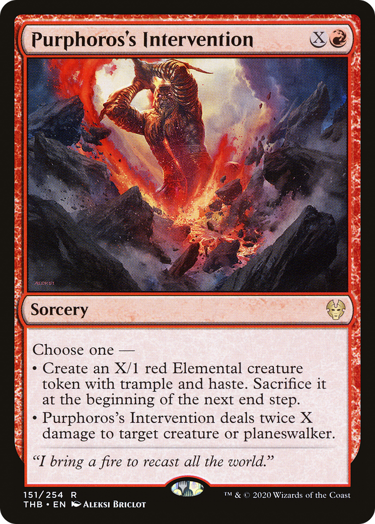 Purphoros's Intervention (THB-151) - Theros Beyond Death Foil