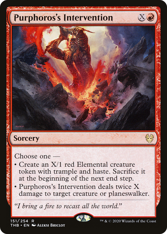 Purphoros's Intervention (THB-151) - Theros Beyond Death Foil