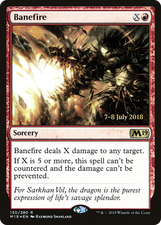 Banefire (PM19-130S) - Core Set 2019 Promos Foil