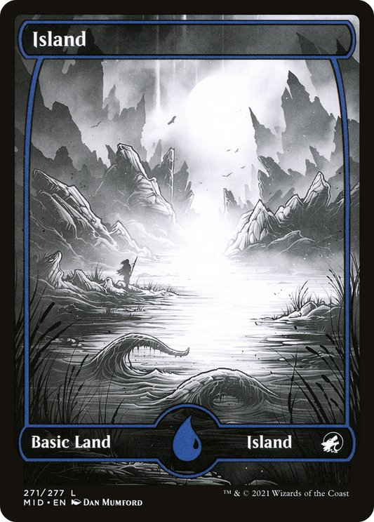 Island (MID-271) - Innistrad: Midnight Hunt: (Full Art, Showcase)