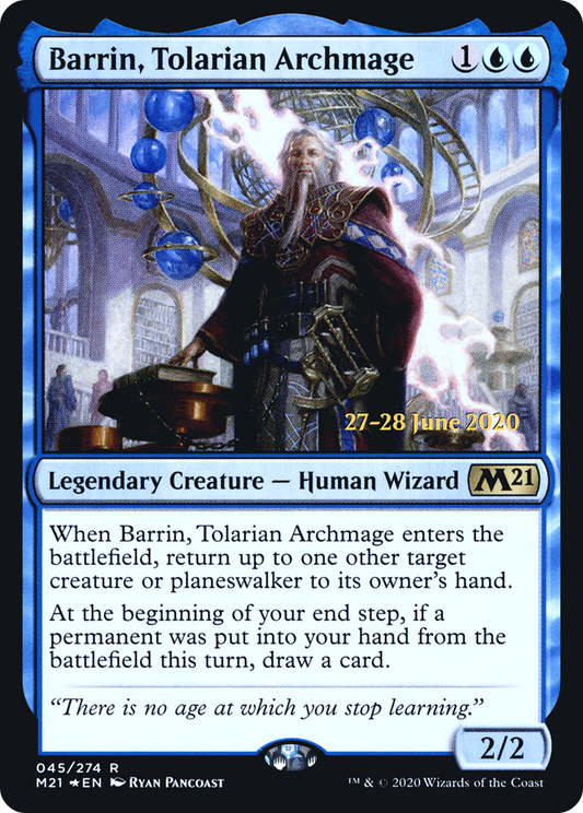 Barrin, Tolarian Archmage (PRE-45S) - Core Set 2021 Promos (Prerelease) Foil