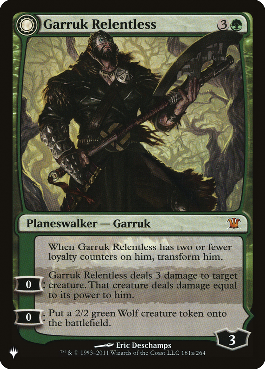 Garruk Relentless (LIST-ISD-181) - The List: (Double Faced Transform)