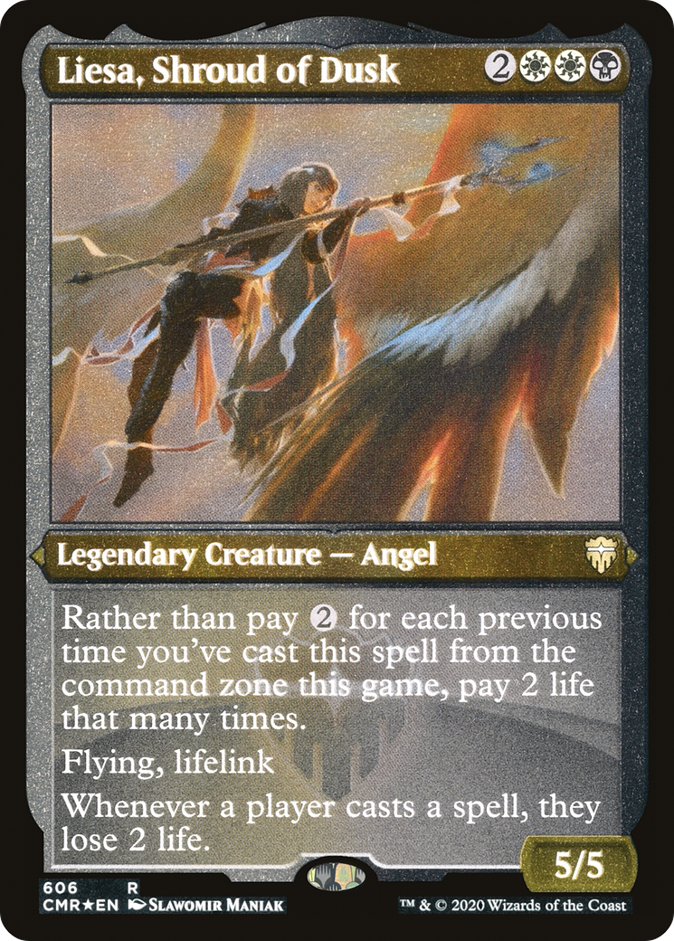 Liesa, Shroud of Dusk (CMR-606) - Commander Legends Etched Foil