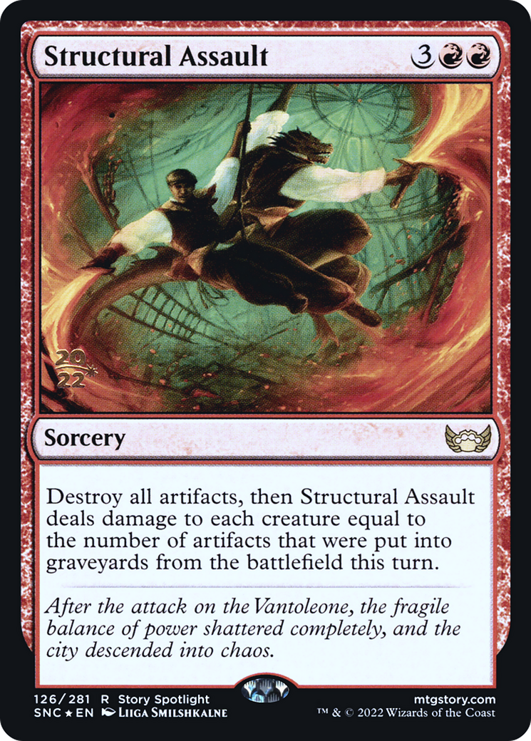 Structural Assault (PRE-126) - Streets of New Capenna Promos (Prerelease) Foil