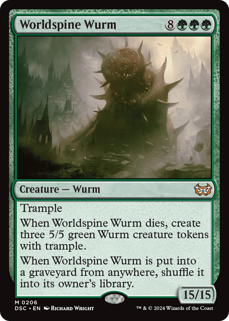 Worldspine Wurm (DSC-206) - Duskmourn: House of Horror Commander