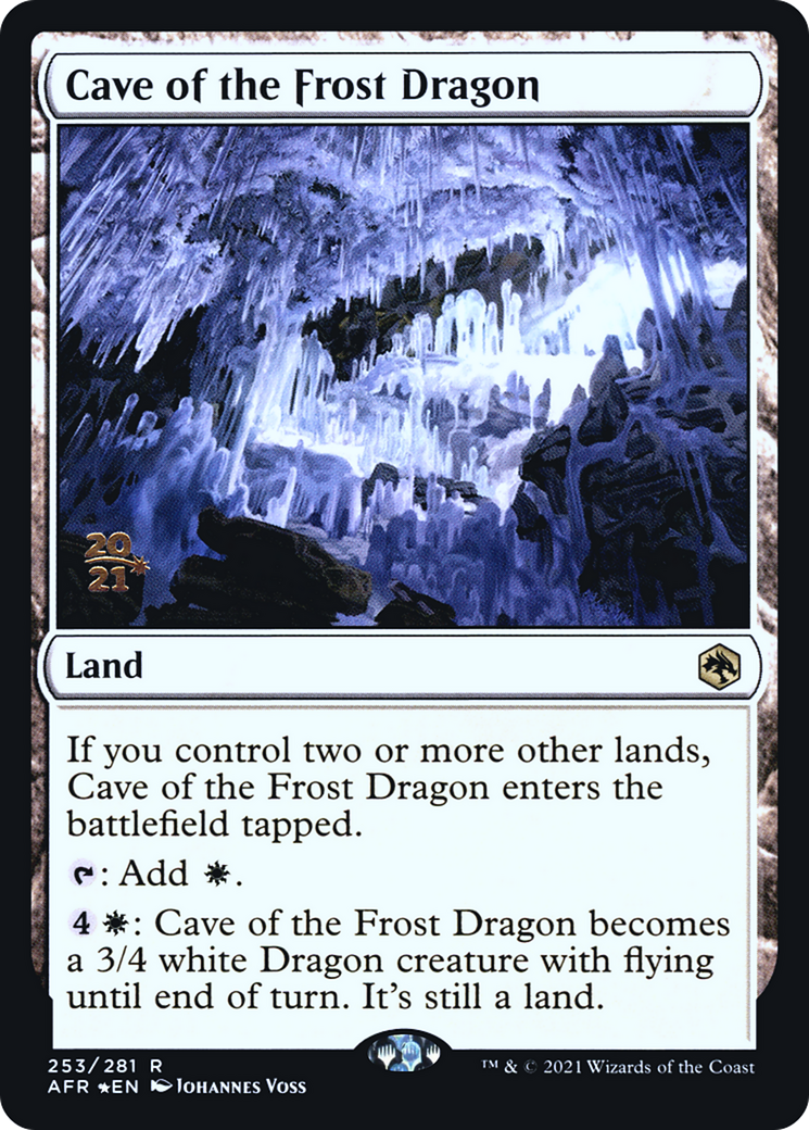 Cave of the Frost Dragon (PRE-253S) - Adventures in the Forgotten Realms Promos (Prerelease) Foil