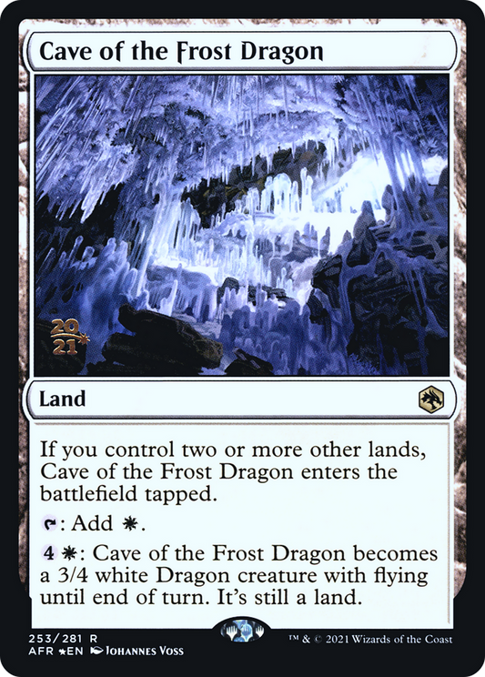 Cave of the Frost Dragon (PRE-253S) - Adventures in the Forgotten Realms Promos (Prerelease) Foil