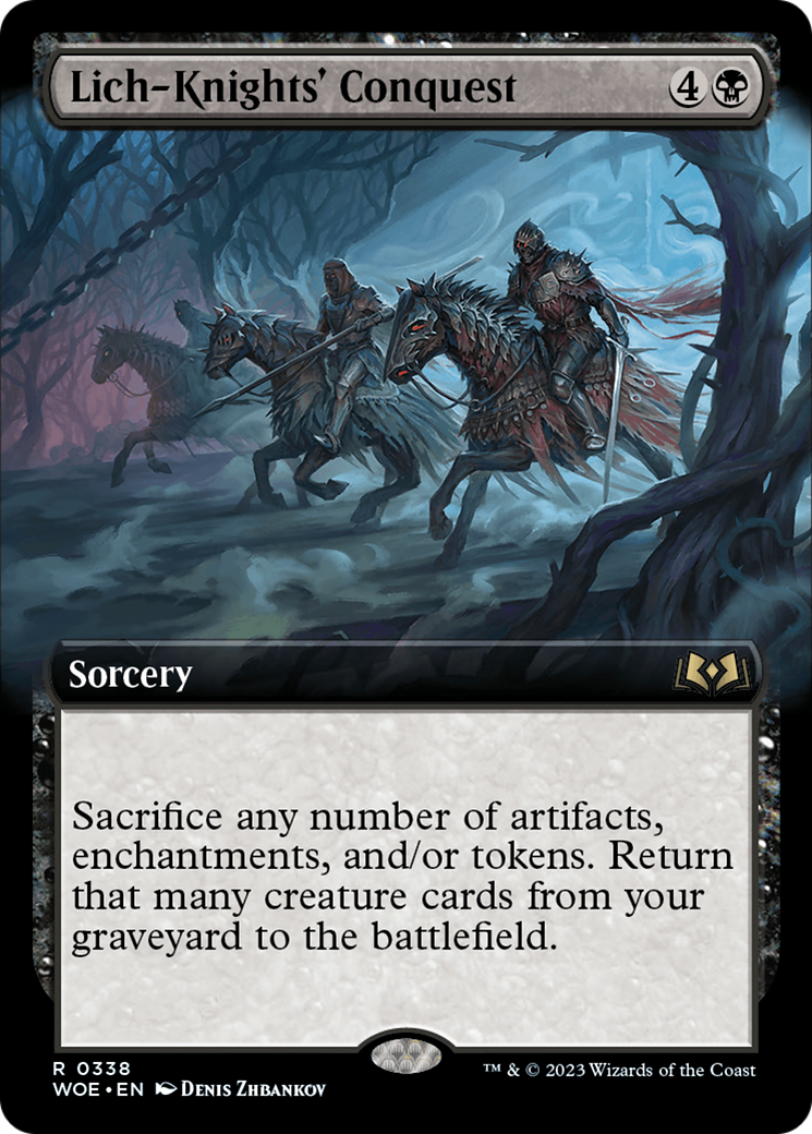 Lich-Knights' Conquest (Extended Art)  (WOE-338) - Wilds of Eldraine: (Extended Art)
