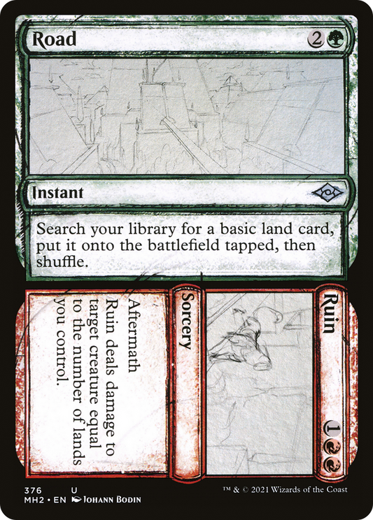 Road // Ruin (Showcase) (MH2-376) - Modern Horizons 2: (Showcase) Foil