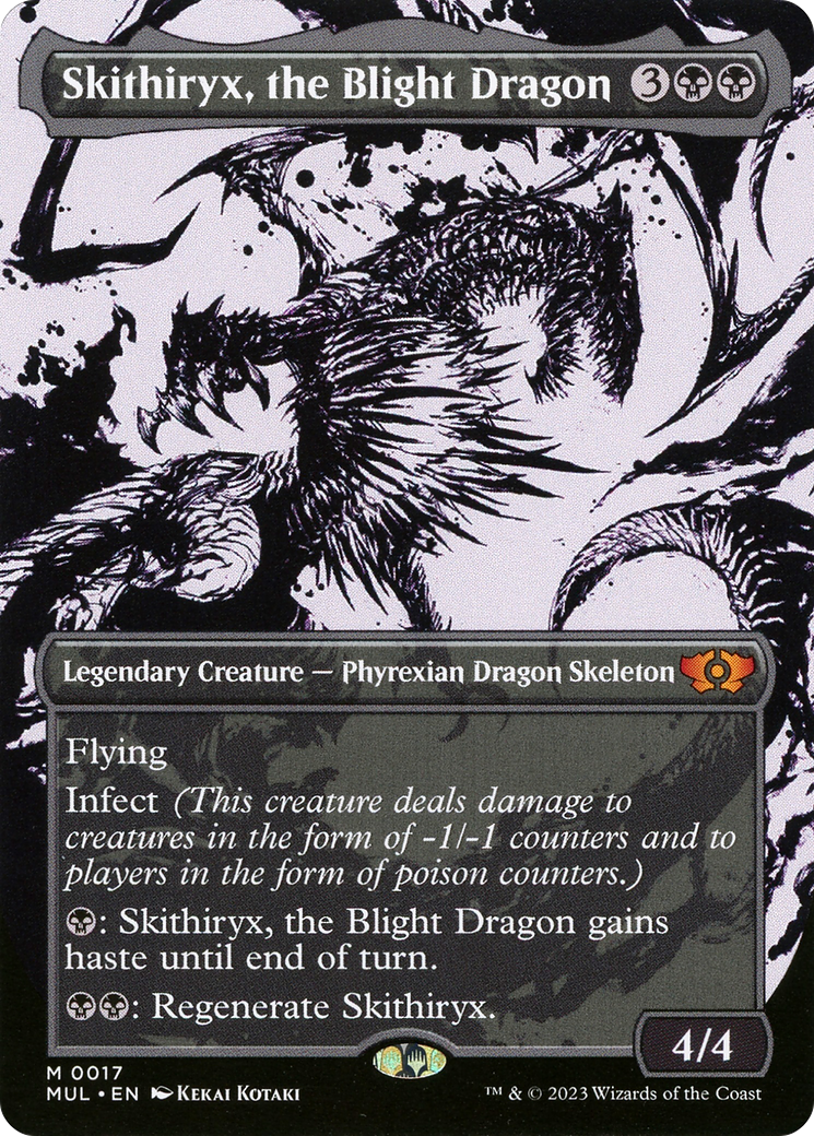 Skithiryx, the Blight Dragon (MUL-017) - Multiverse Legends: (Showcase) (Borderless) Foil