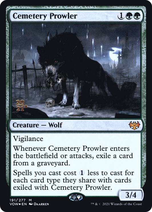 Cemetery Prowler (PRE-191S) - Innistrad: Crimson Vow Promos (Prerelease) Foil