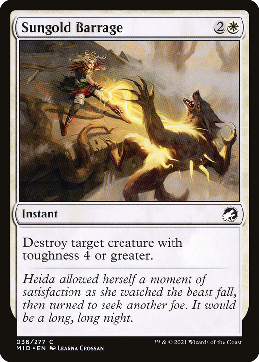 Sungold Barrage (MID-036) - Innistrad: Midnight Hunt Foil