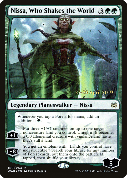 Nissa, Who Shakes the World (PWAR-169S) - War of the Spark Promos Foil