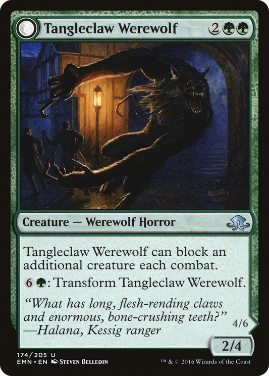 Tangleclaw Werewolf // Fibrous Entangler (EMN-174) - Eldritch Moon: (mooneldrazidfc) Foil