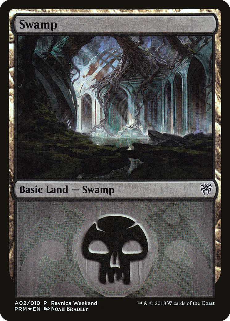 Swamp (PRWK-A02) - GRN Ravnica Weekend Foil