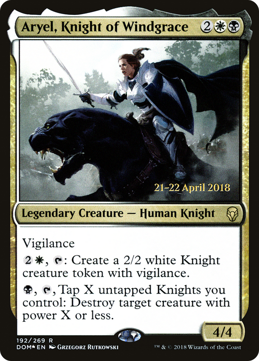 Aryel, Knight of Windgrace (PDOM-192S) - Dominaria Promos Foil