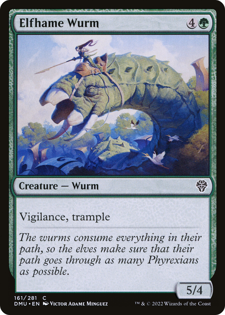 Elfhame Wurm (DMU-161) - Dominaria United Foil