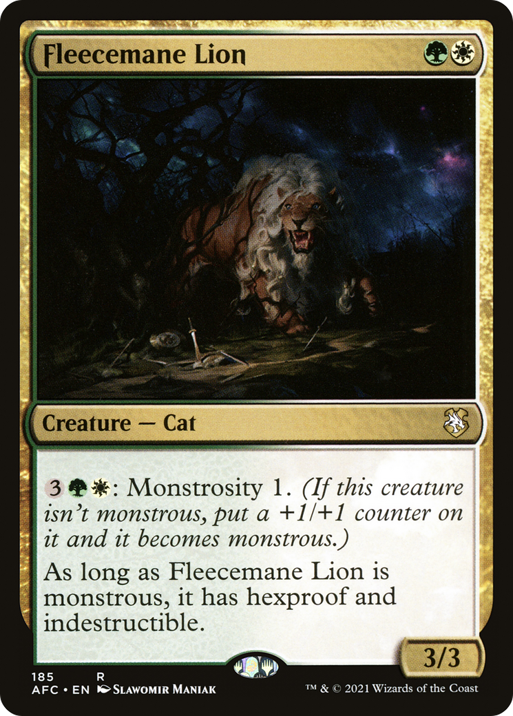 Fleecemane Lion (AFC-185) - Forgotten Realms Commander