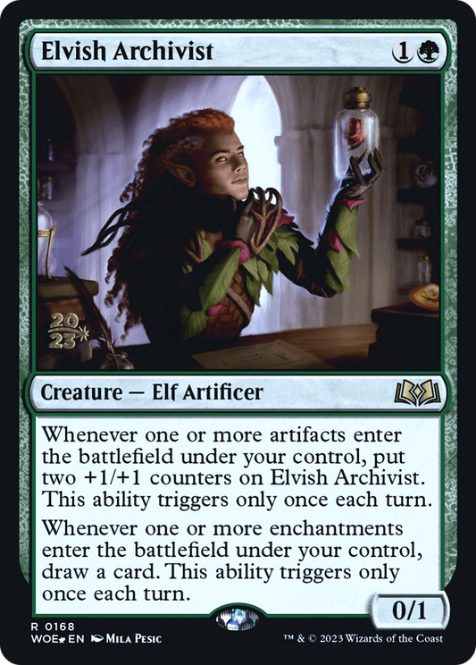 Elvish Archivist (PWOE-168S) - Wilds of Eldraine Promos Foil