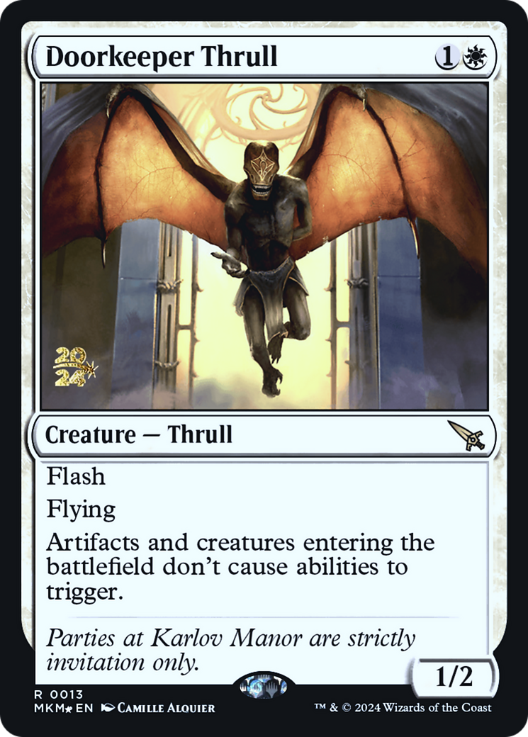 Doorkeeper Thrull (PRE-013) - Murders at Karlov Manor Promos (Prerelease) Foil