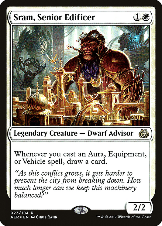 Sram, Senior Edificer (PAER-23S) - Aether Revolt Promos Foil