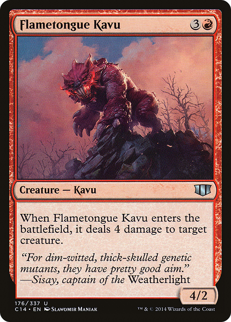 Flametongue Kavu (C14-176) - Commander 2014