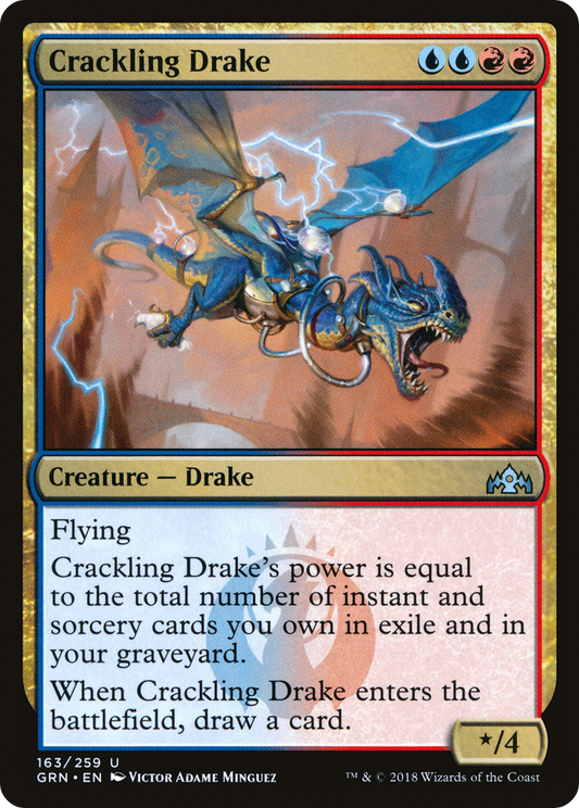 Crackling Drake (GRN-163) - Guilds of Ravnica