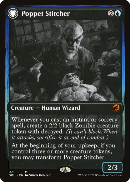 Poppet Stitcher // Poppet Factory (DBL-071) - Innistrad: Double Feature: (Double Faced Transform)