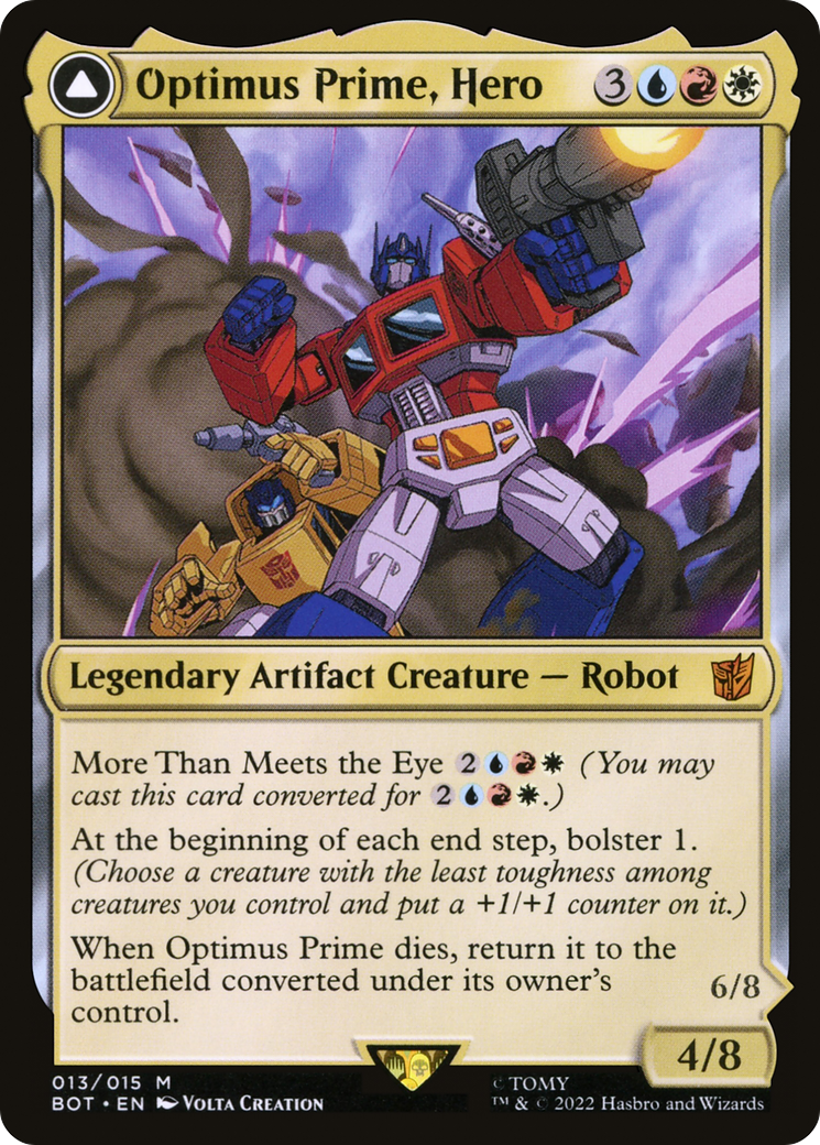 Optimus Prime, Hero // Optimus Prime, Autobot Leader (BOT-013) - Transformers: (convertdfc) Foil