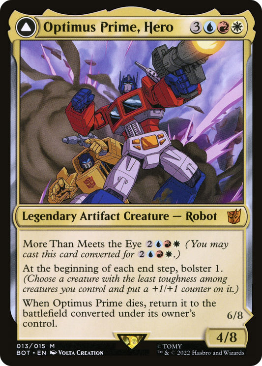 Optimus Prime, Hero // Optimus Prime, Autobot Leader (BOT-013) - Transformers: (convertdfc) Foil