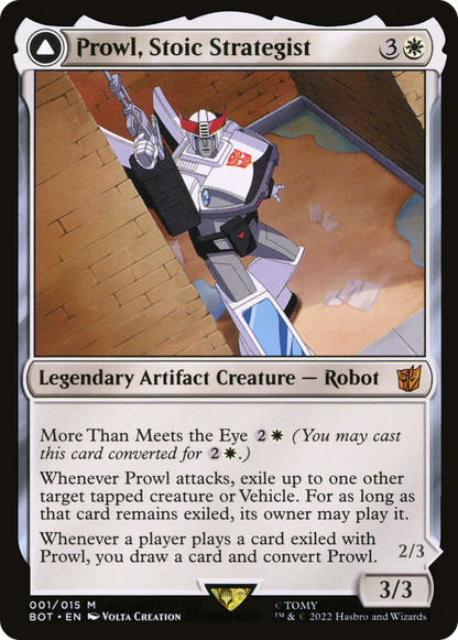 Prowl, Stoic Strategist // Prowl, Pursuit Vehicle (BOT-001) - Transformers: (convertdfc) Foil