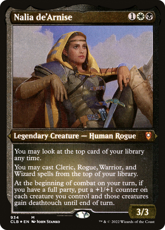 Nalia de'Arnise (CLB-934) - Commander Legends: Battle for Baldur's Gate Etched Foil