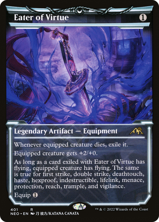 Eater of Virtue (NEO-401) - Kamigawa: Neon Dynasty: (Showcase) Foil