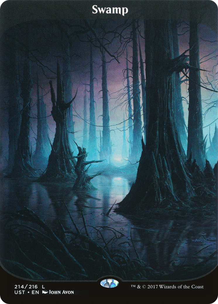 Swamp  (Borderless)(UST-214) - Unstable Foil