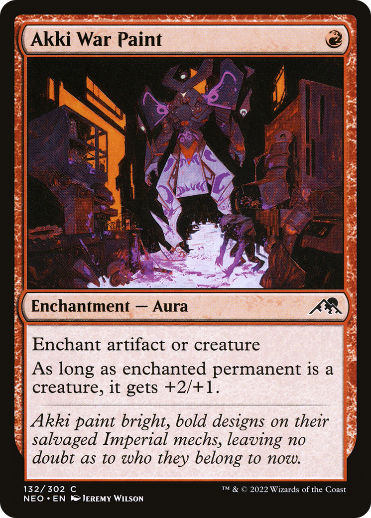 Akki War Paint (NEO-132) - Kamigawa: Neon Dynasty Foil